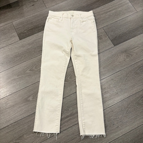 MOTHER Denim - Mother The Rascal Crop Fray in Cream Puffs Size 27